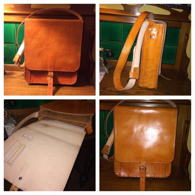 Leather bag messenger bag laptop bag ........