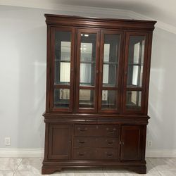 Internally Lit Solid Wood Dining Room Tableware Cabinet