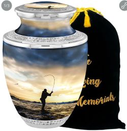 The Loving Memorials Gone Fishing Cremation Urn