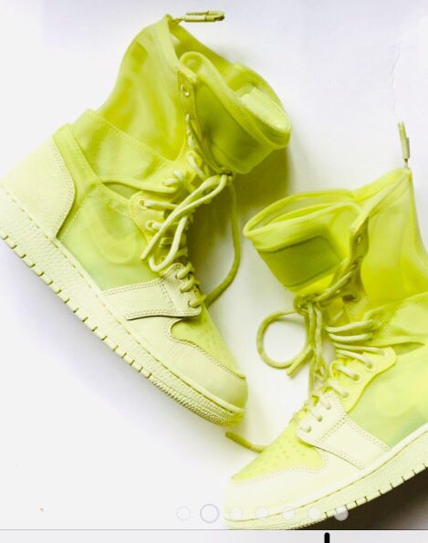 Nike Air Jordan 1 Explorer XX Sneakers, Color Lime Green. Exclusive Jordan’s. Leather