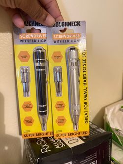 Roughneck Screwdriver with LED Light – 2 Pack
