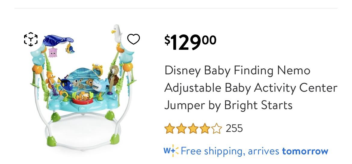 Disney Finding Nemo Adjustable Baby Jumper 