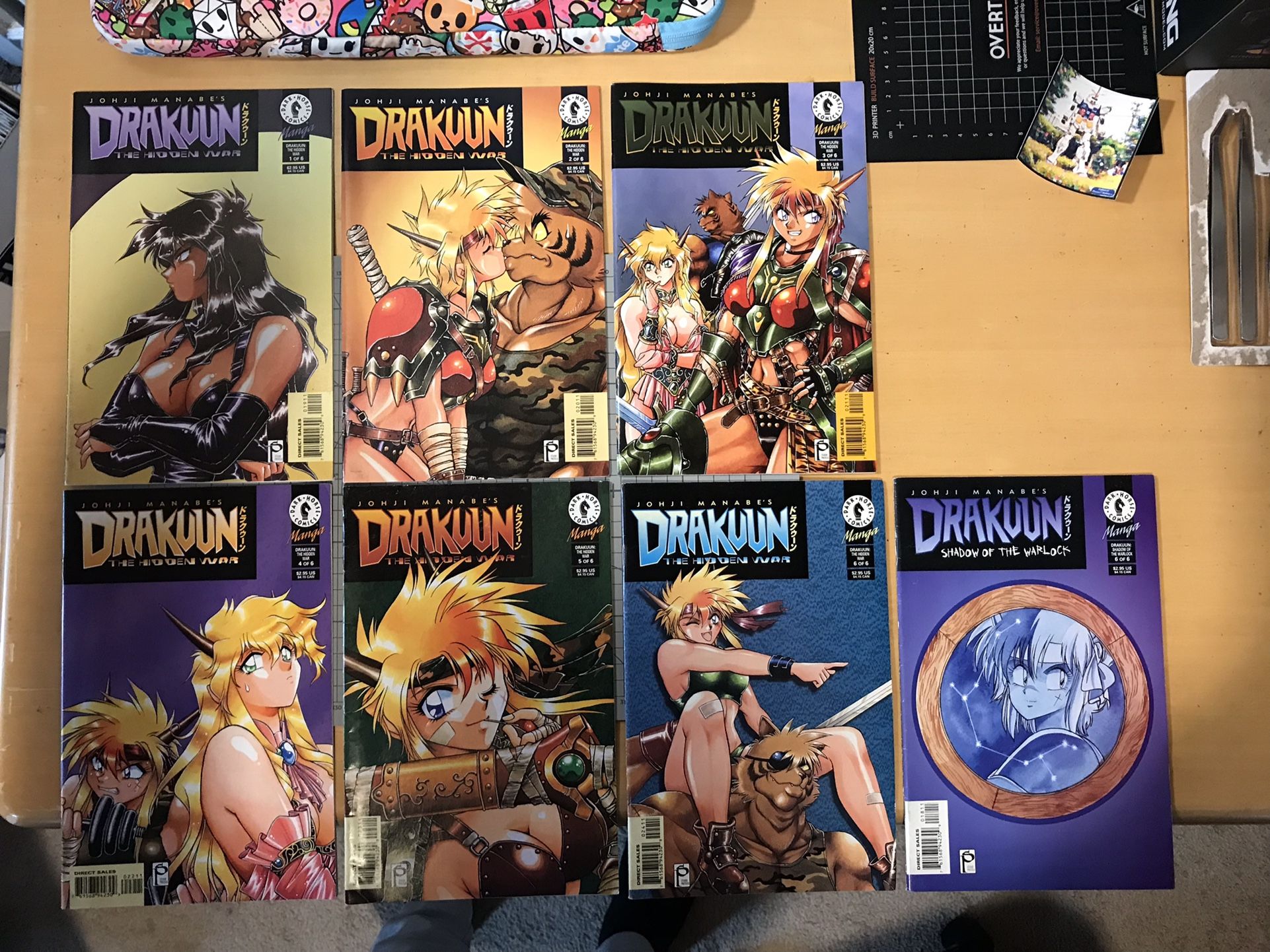 Dark Horse Manga Lot Drakuun The hidden War 1-6 / Shadow of the Warlock #6