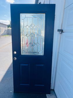 Exterior Solid Glass Door 36x79.25 No Frame