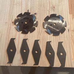 7” Dado Set With 5/8” Arbor Size For Sale.  Asking $50.  Blades Need Sharpening.  