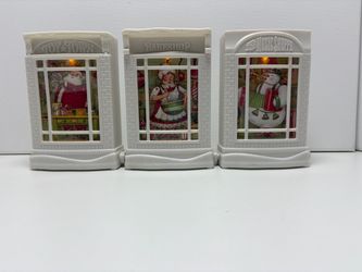 Hallmark Christmas Village Lighted Shop Panels Set of 3