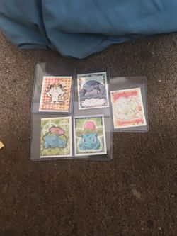 Pokémon Sticker Card Collection Lot of 5