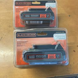 2 Black & Decker 20V MAX* POWERCONNECT™ 2.0 Ah Battery