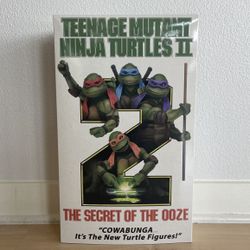 NECA TMNT SECRET OF THE OOZE VHS BOX 4-PACK NINJA TURTLES SOTO TMNT 2