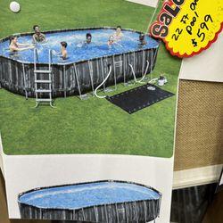 Big 22 Ft Above Ground Pool New 