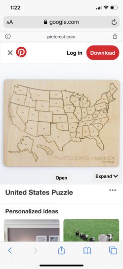 Lettercraft handcrafted wooden USA puzzle