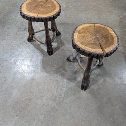 Wooden Deer Leg Stools