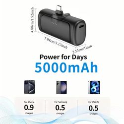 Portable Power Bank Charger Type C