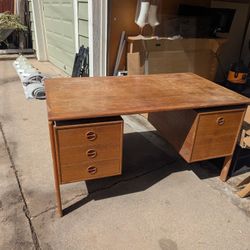 Wood Desk And Dresser 