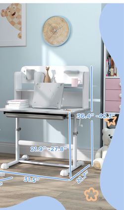 NEW IN BOX – Adjustable Study Desk – DESK ONLY