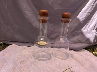Vintage Dansk glass decanters