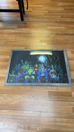 Framed Superhero Comic Art Print poster dc and marvel