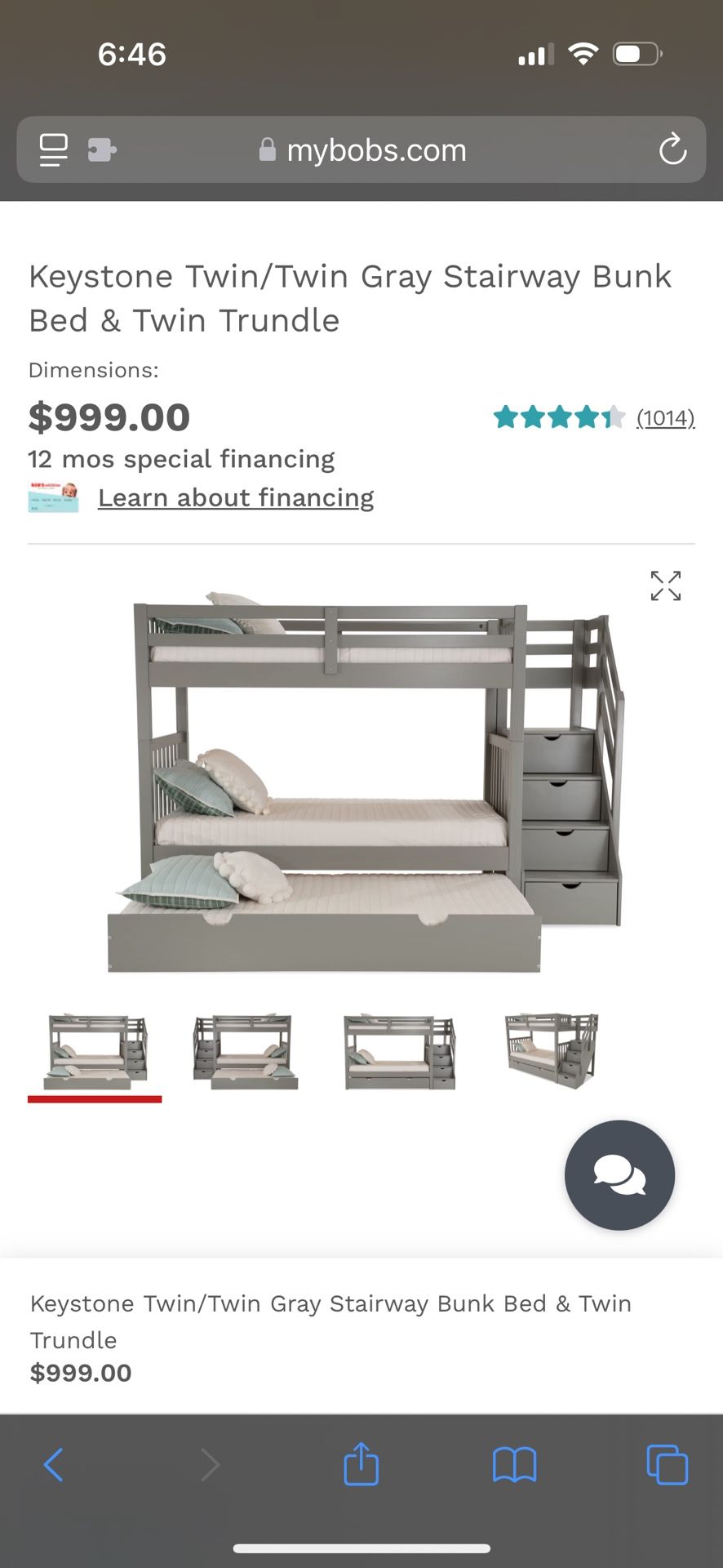 Bunk Bed w/trundle and Stairs