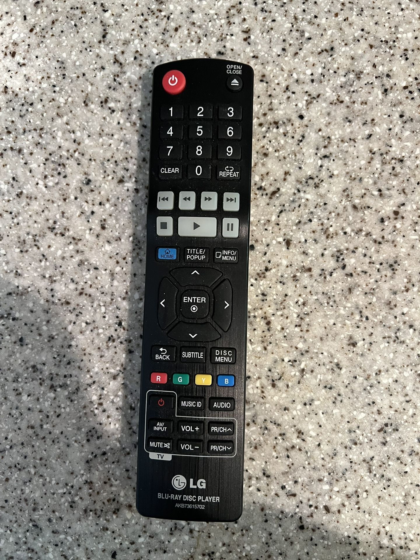 LG DVD remote $5