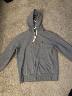 Gray Polo Zip Up M