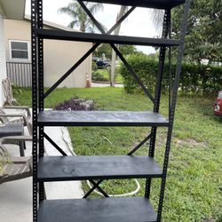 Heavy duty steel rack, 7’ x 3’ x 12” deep