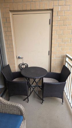 3-Piece Faux Rattan Outdoor Patio Set