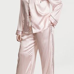 New Victoria Secret Silky Stripped Pajamas  Size XL 