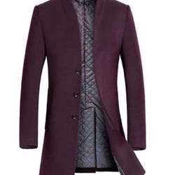 West Louis Winter Woolen Long Peacoat