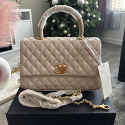 Cream Color Classic Bag. 