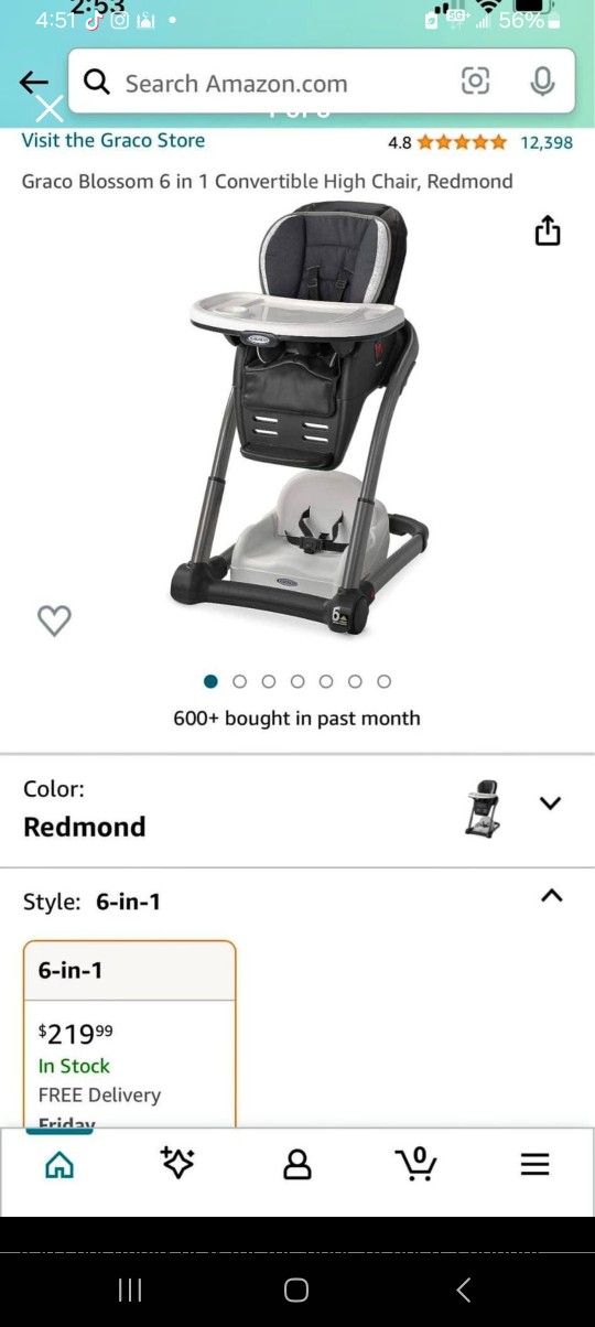 Graco 6 in 1 highchair