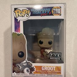 Groot Cyber Eye Funko Pop FYE Exclusive Marvel Guardians of the Galaxy Volume 2 280 with protector GotG