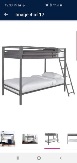Twin metal bunk beds