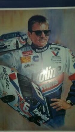 Mark Martin lithograph painting autographed