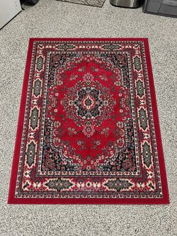 Red Persian-Style Area Rug