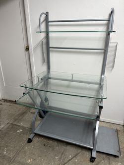 Glass Desk Old Fashioned