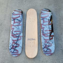 SKATEBOARD DESK CHILDHOOD CREEPY TREE SIZE 7.5 7.75  8.0 AND 8.25