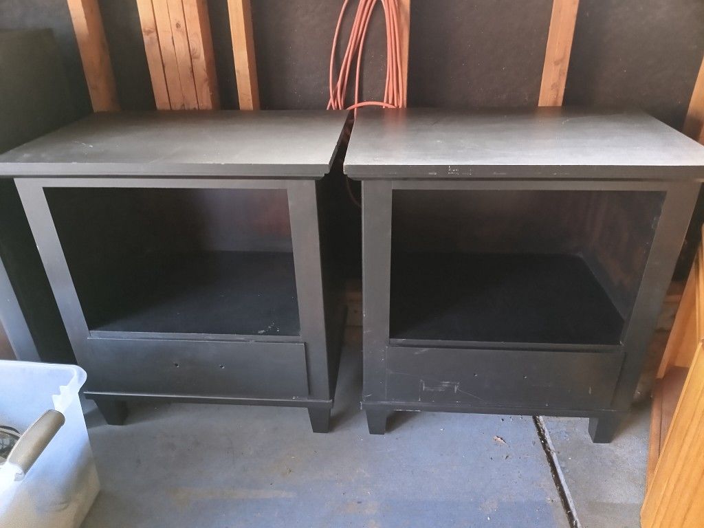 2 Black Stands 26" x 17" x 28.25" tall $20 each
