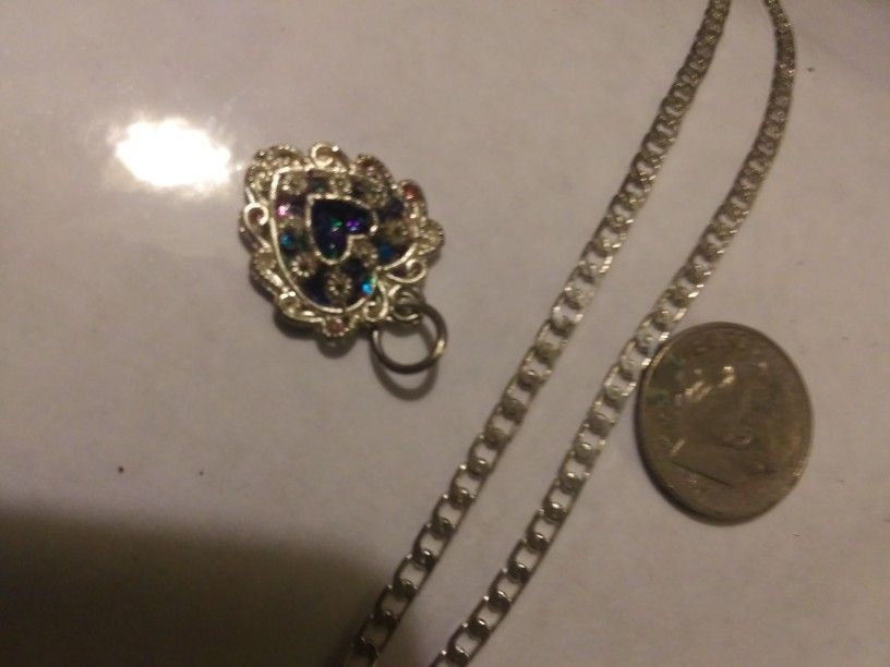 Stamped 925 18 Inch Chain Comes With Heart Charm