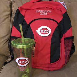 Cincinnati Reds Backpack And Tumbler 