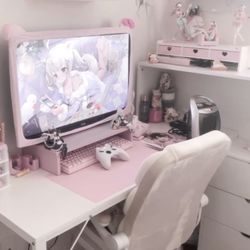 L Shaped White Desk