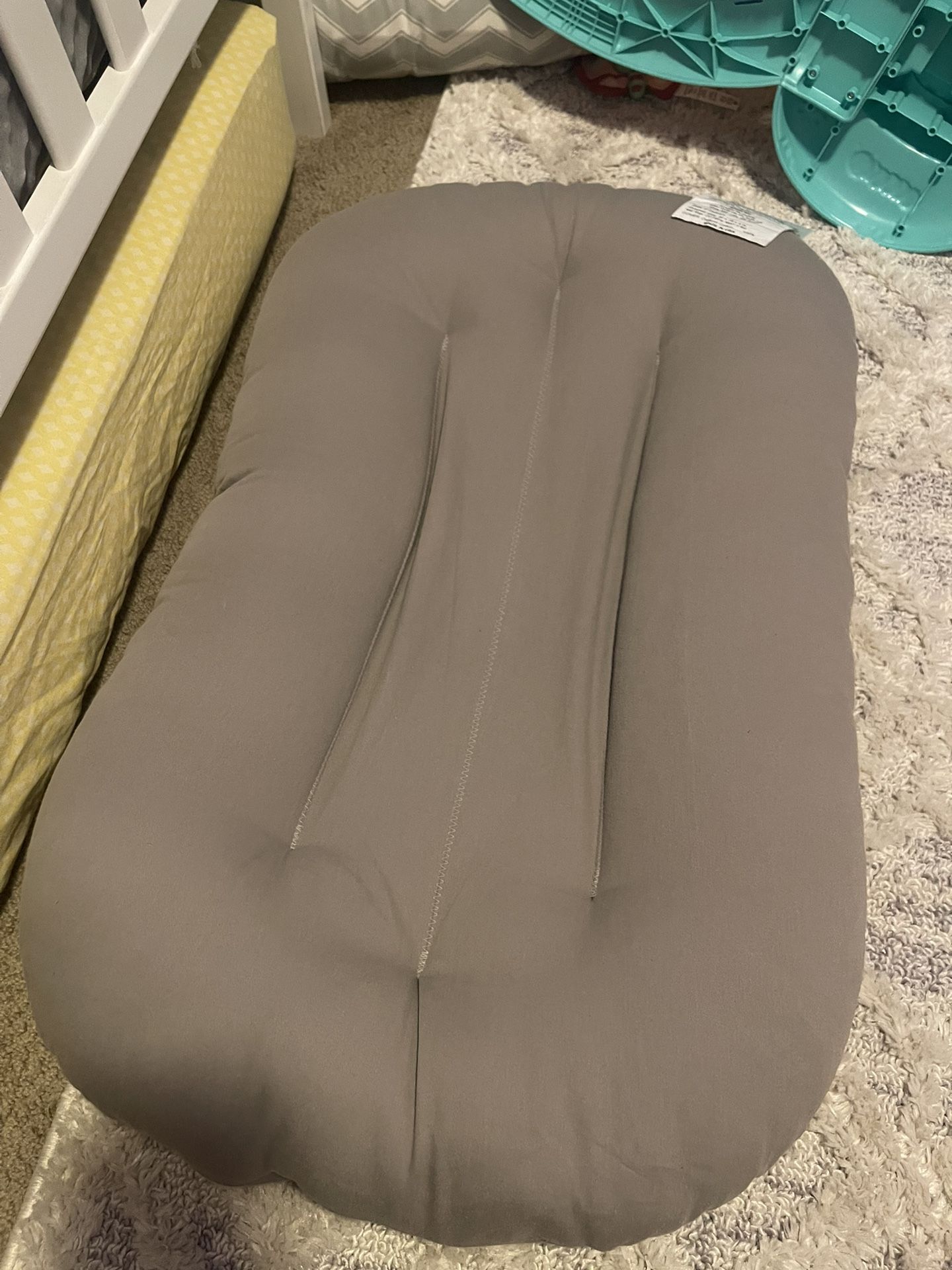 Gray Snuggle Me Lounger With Cover