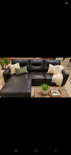 Leather faux couch