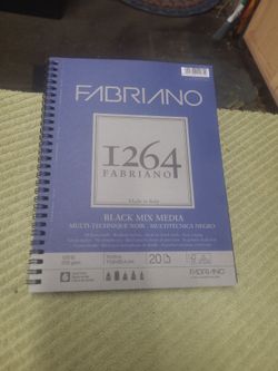 Fabriano 1264 Black Mix Media Pad 7x10