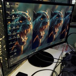 SAMSUNG CURVED DESKTOP COMPUTER MONITOR 25 INCHES..WORKS GOOD  TEST IT BEFORE YOU BUY IT...REALLY GREAT GRAPHICS....