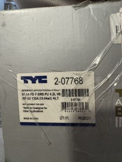 TYC 2-07768 Alternator for Ford F6UZ-10346-VA lm Fits select: 1(contact info removed) FORD F150, 1(contact info removed) FORD RANGER
