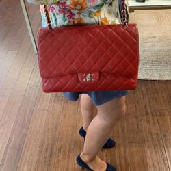 Chanel Jumbo Caviar Flap Bag Authentic 