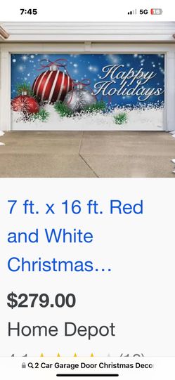 Garage Door Christmas Banner