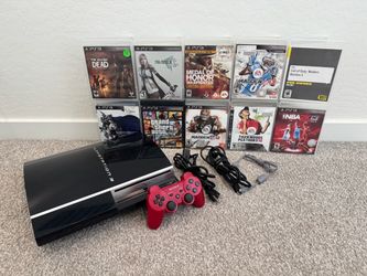 Sony PlayStation 3 System w/10 Great Games including Grand Theft Auto 5!