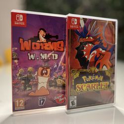 NINTENDO SWITCH GAMES: POKEMON SCARLET FACTORY SEALED - WORMS WMD SUPER RARE NEW (COLLECTORS ITEM)
