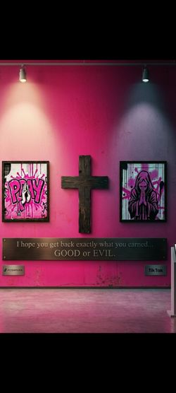 Pray Graffiti Wall Art Set – 2-Piece 8.5x11 Premium Cardstock Print Collection